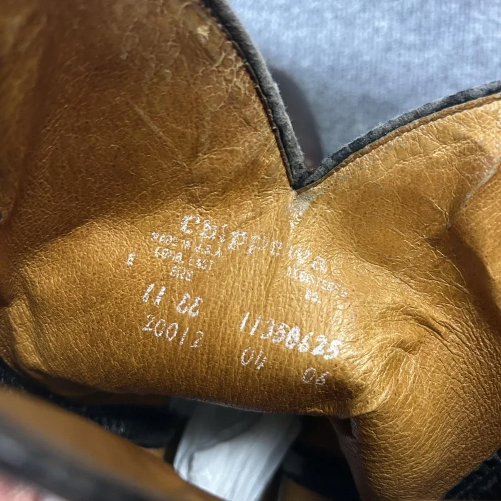 Chippewa Boots Mens Size 11 EE Brown Leather Western Toe Pull On Vibram 20012